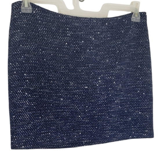 Alice & Olivia Blue Tweed Micro Mini Skirt Size 6 - Picture 2 of 10